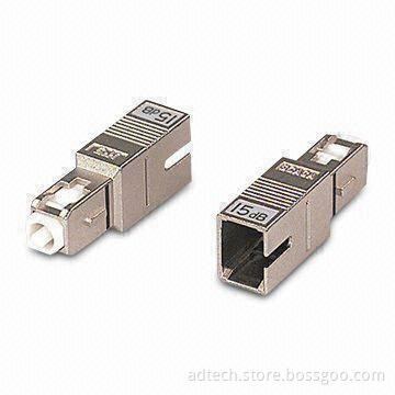 Fiber-optic SC Plug-in Bulkhead Male to Female Attenuators, Come in Fixed Type